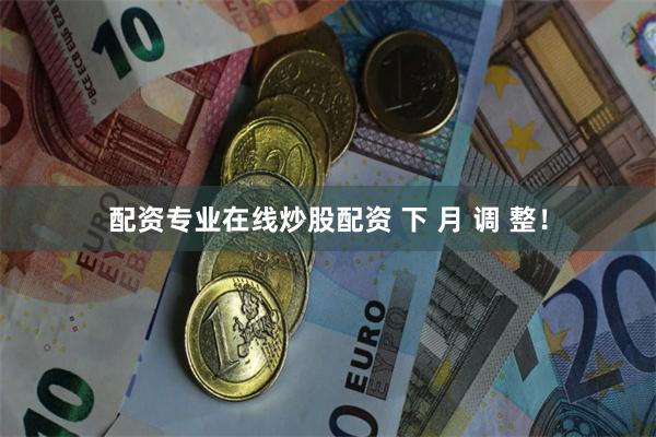 配资专业在线炒股配资 下 月 调 整！