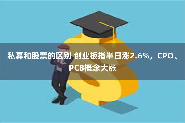 私募和股票的区别 创业板指半日涨2.6%,CPO、PCB概念大涨